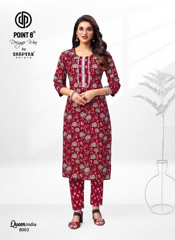 Deeptex Queen India Vol 8 Cotton Printed Designer Kurti With Bottom